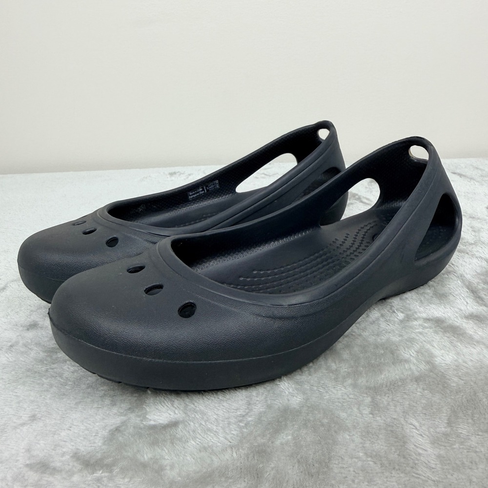 Crocs Kadee Black Ballet Flats Women's Size 7 Comfort Slip On Shoes